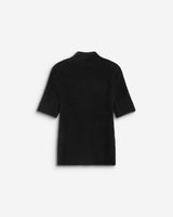 Pull doux manches courtes col cheminée noir Birdie
