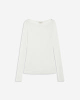 Camiseta de manga larga con cuello barco ivoire Bennett