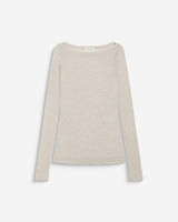 Boat-neck long-sleeve T-shirt sable Bennett