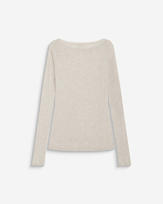 Boat-neck long-sleeve T-shirt sable Bennett
