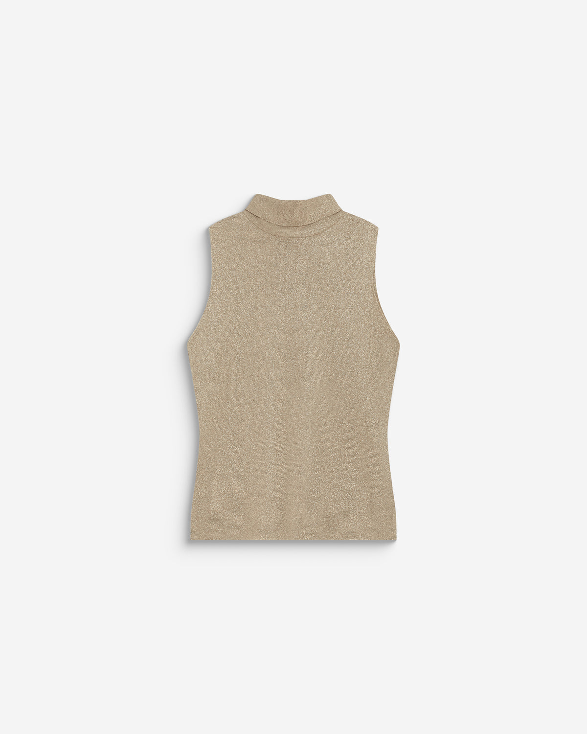 Top col montant en maille lurex sans manches gold Bailey
