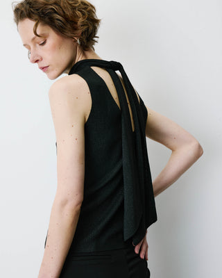 Top sin mangas con cuello alto noir Bailey