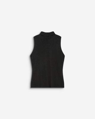 Top sin mangas con cuello alto noir Bailey