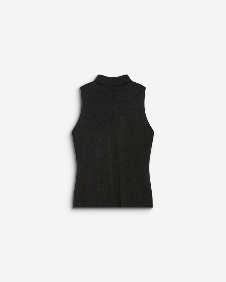 Top sin mangas con cuello alto noir Bailey