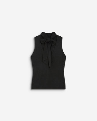 Top sin mangas con cuello alto noir Bailey