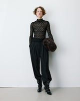Long-sleeve lace top noir Blake