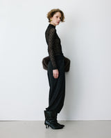 Long-sleeve lace top noir Blake