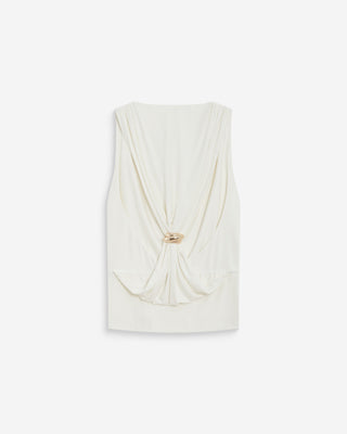 Sleeveless top with back buckle detail ecru Bunny