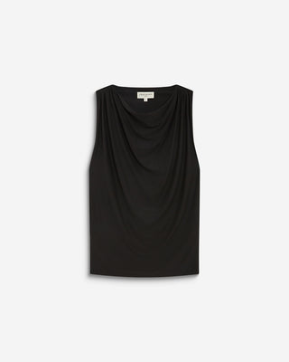 Sleeveless top with back buckle detail noir Bunny