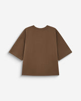T-shirt oversize en coton à message brodé olive Borys