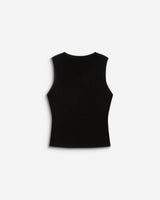 Top velours col V croisé sans manches noir Blitz