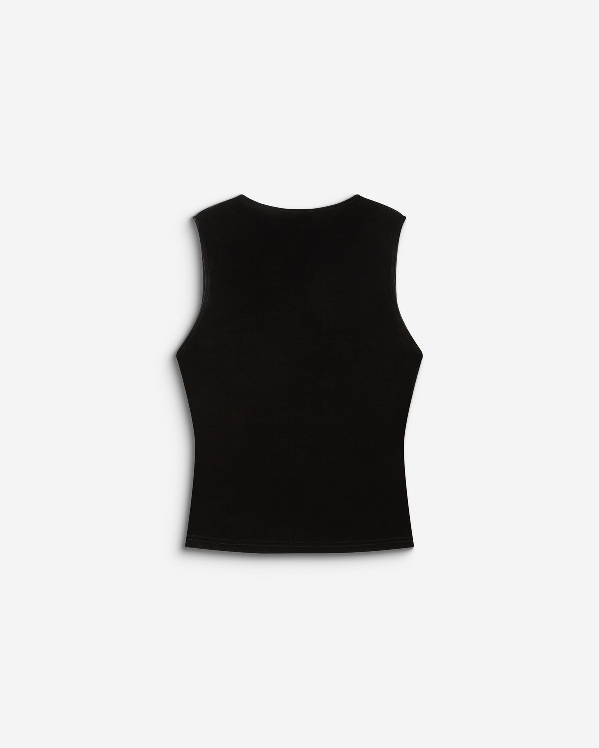 Top velours col V croisé sans manches noir Blitz
