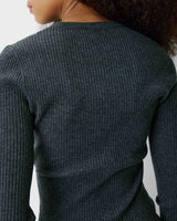Pull cache-cœur col V près du corps anthracite Bindi