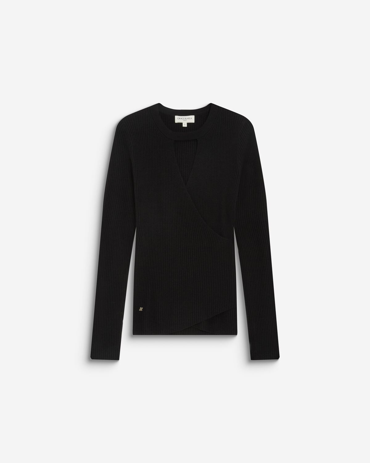 Pull cache-cœur col V près du corps noir Bindi