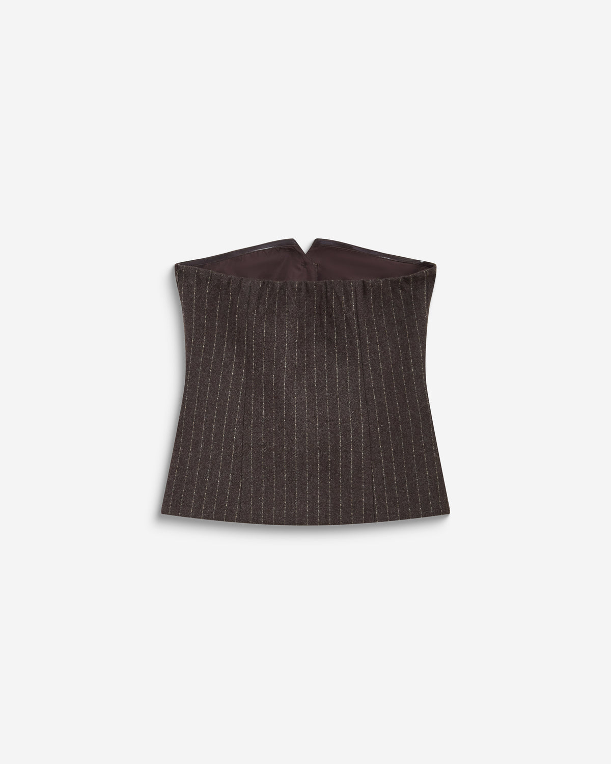Gestreiftes Bustier-Top aus Wollmischung schokobraun Burton