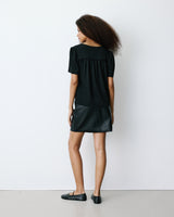 Top metalizado con escote en V noir Basilic