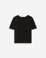 Top metalizado con escote en V noir Basilic