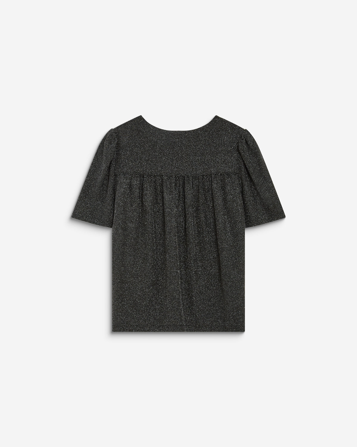 Top metalizado con escote en V silver Basilic