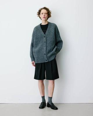 Cárdigan oversize con cuello de pico anthracite Bloom