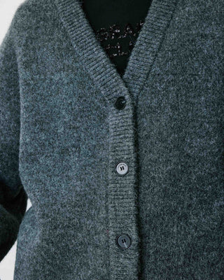 Cárdigan oversize con cuello de pico anthracite Bloom