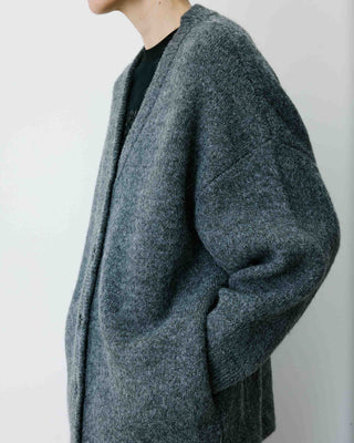 Cárdigan oversize con cuello de pico anthracite Bloom