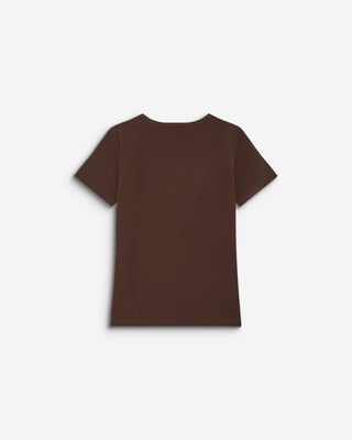 Camiseta de algodón con mensaje chocolat Bubble