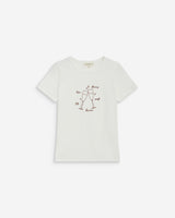 Camiseta de algodón con mensaje ivoire Bubble