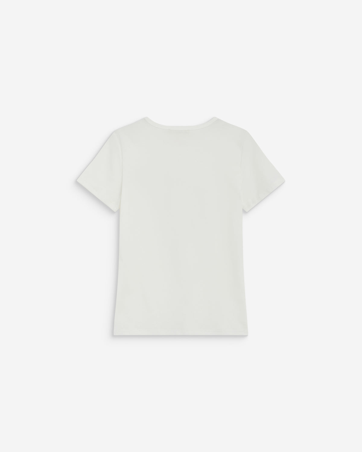 Camiseta de algodón con mensaje ivoire Bubble