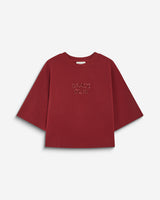 Camiseta con mensaje de lentejuelas cherry Bond
