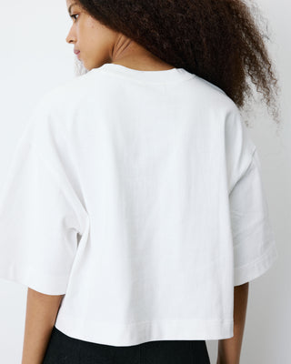 Camiseta con mensaje de lentejuelas ivoire Bond