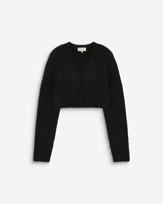Bolero de manga larga de punto noir Byron
