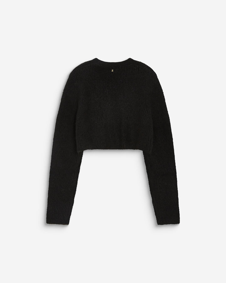 Bolero de manga larga de punto noir Byron