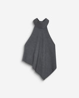 Top asymétrique fluide sans manches dos nu anthracite Binni