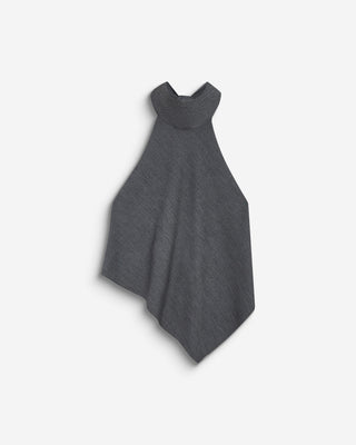Top asymétrique fluide sans manches dos nu anthracite Binni