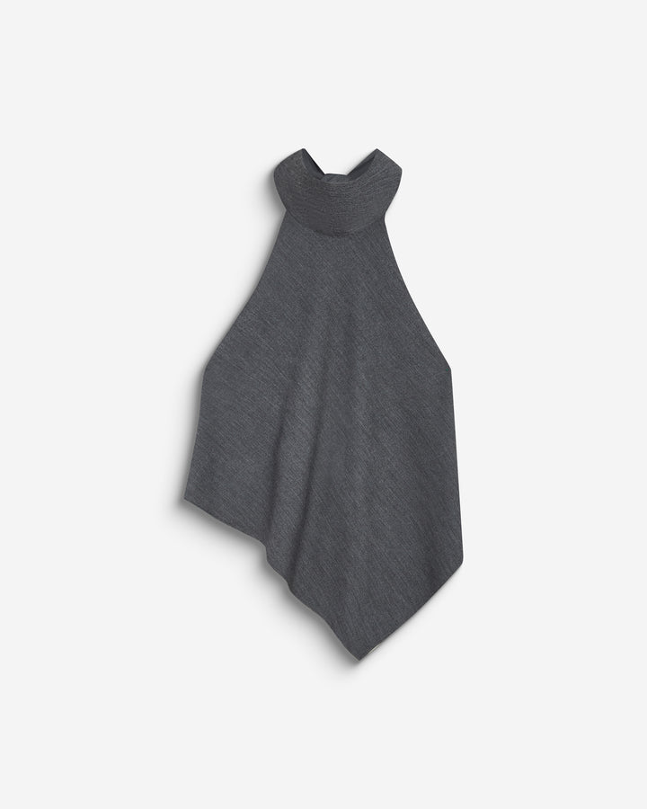 Top asymétrique fluide sans manches dos nu anthracite Binni