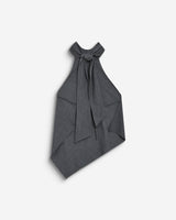 Top asymétrique fluide sans manches dos nu anthracite Binni