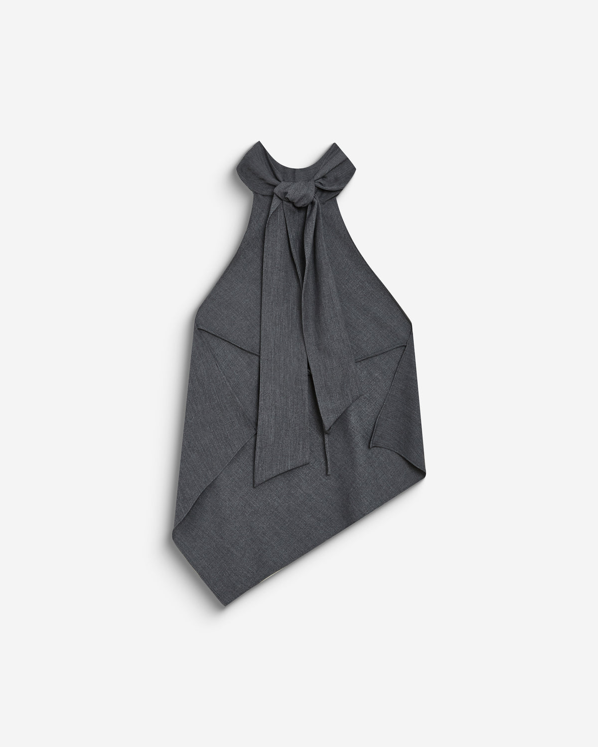 Top asymétrique fluide sans manches dos nu anthracite Binni