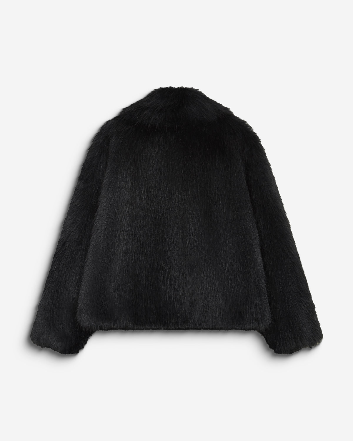Faux-fur coat with a wide collar noir Billie
