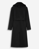 Long coat with faux-fur collar noir Beryl