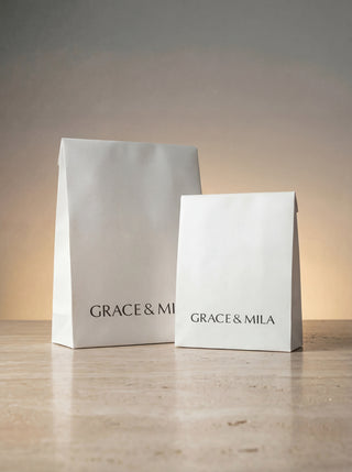 Pochette cadeau ivoire M