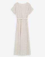 Robe longue portefeuille ceinturée sable Pollen