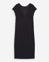 Robe longue légère en modal manches courtes carbone Peace