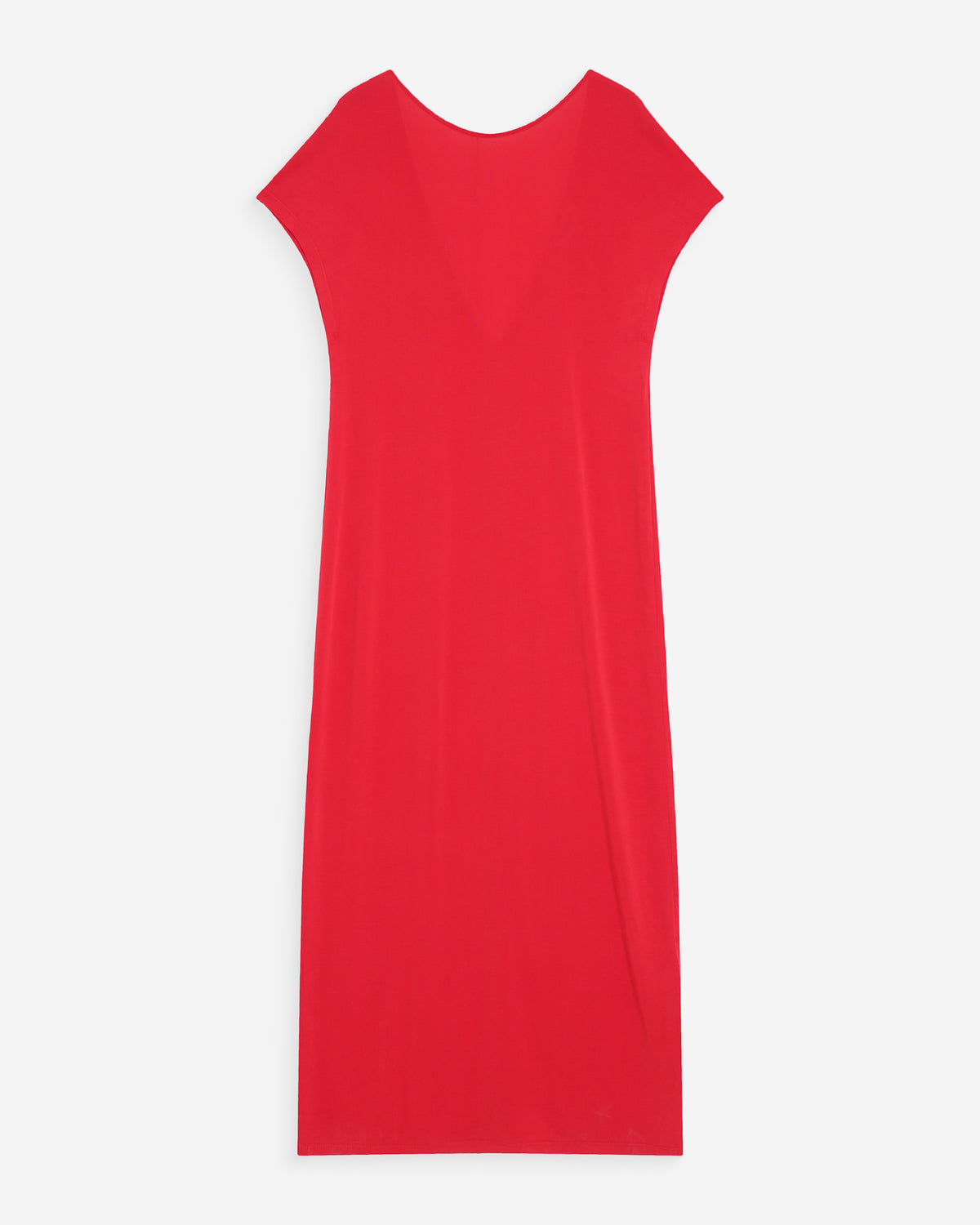 Robe longue légère en modal manches courtes fuchsia Peace