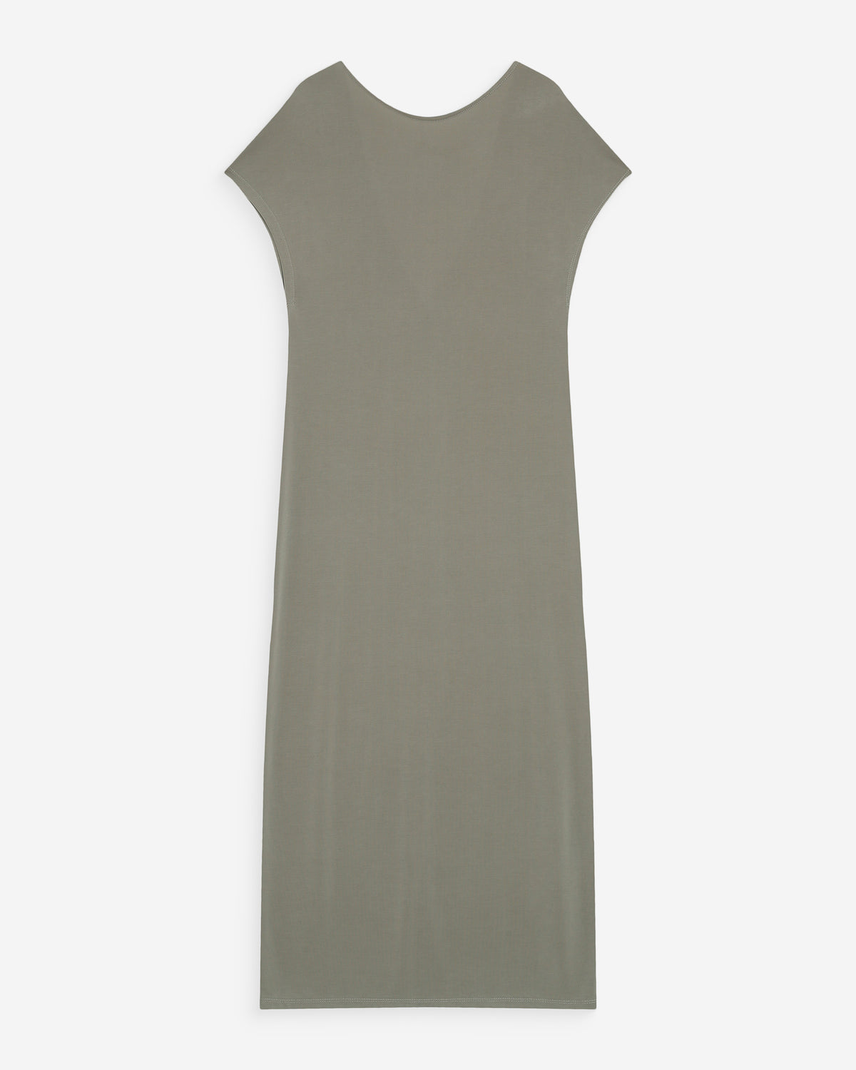 Robe longue légère en modal manches courtes kaki Peace