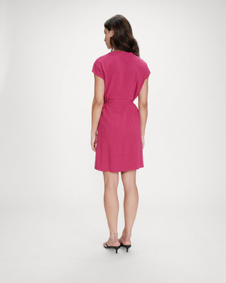 Vestido corto fluido con escote en V pivoine Marilou