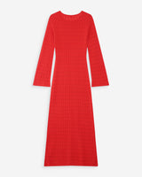 Robe longue en maille ajustée sanguine Verdad