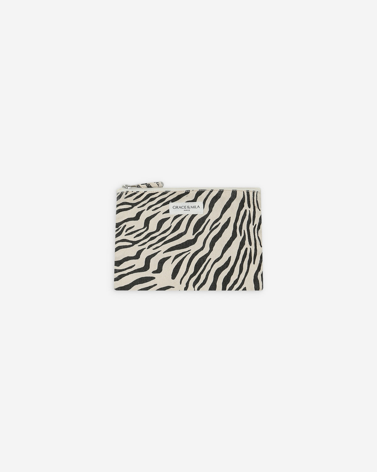 Zipped denim pouch zebre Vivella