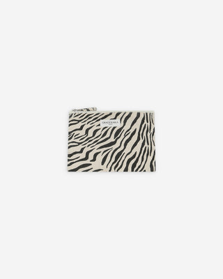 Pochette en denim zippée zebre Vivella
