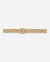 Woven raffia-effect belt with matching buckle ecru Vallois