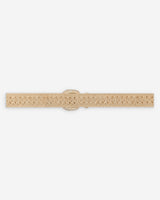 Woven raffia-effect belt with matching buckle ecru Vallois